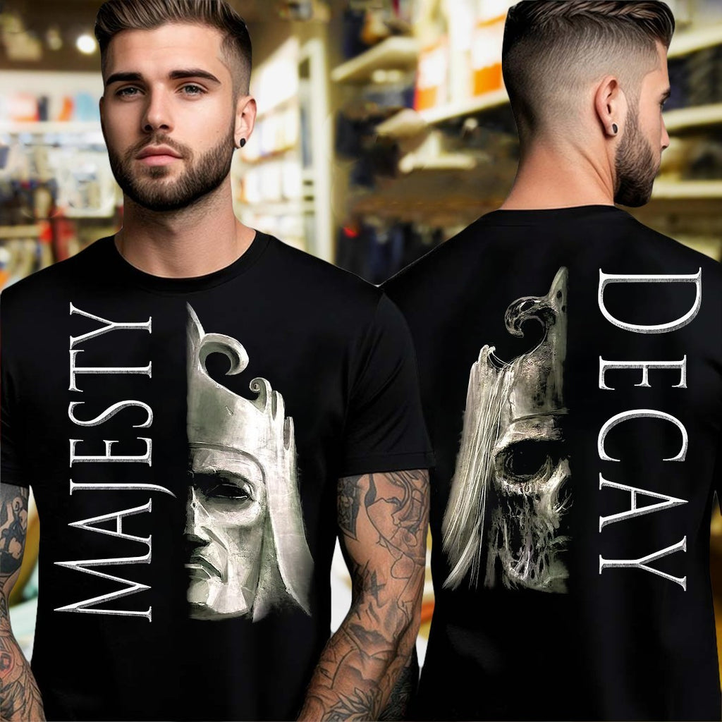 Majesty Decay Gothic Skull Two Sides T-Shirt