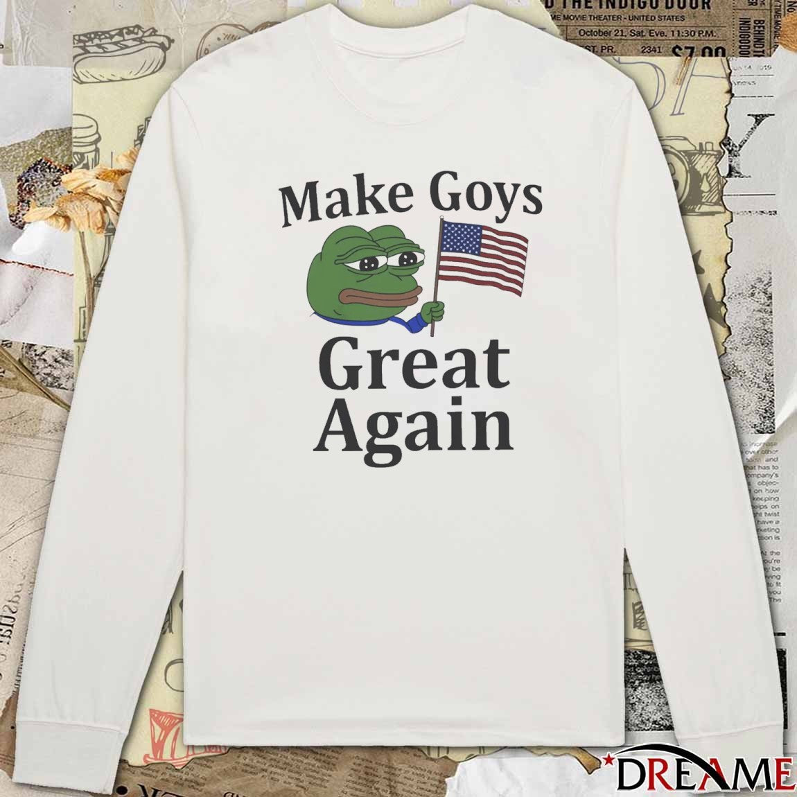 Make Goys Great Again Frog USA Flag 2025 t-shirt