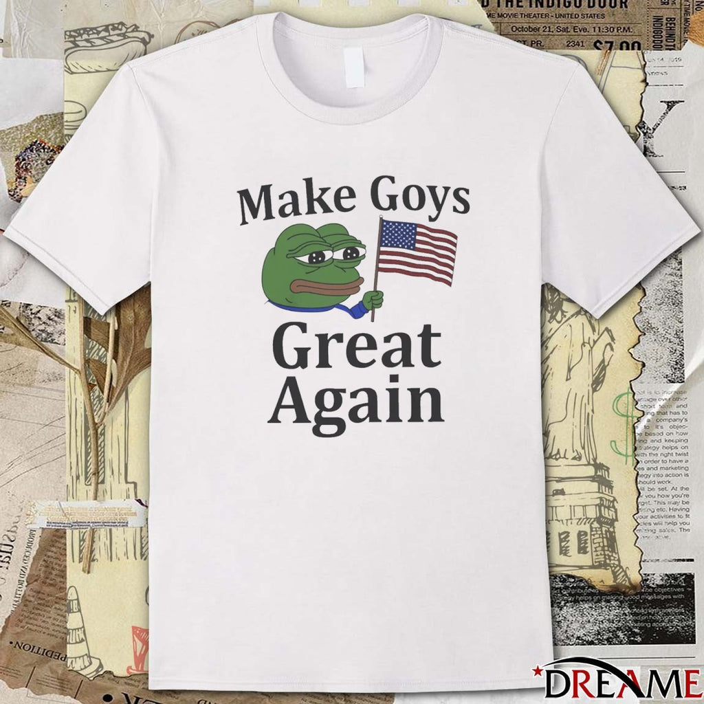 Make Goys Great Again Frog USA Flag 2025 t-shirt