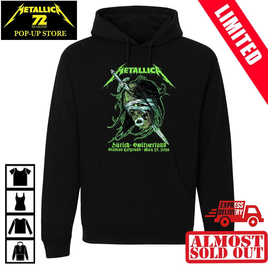 Mark Richards Metallica Zurich Switzerland May 27 2026 Concert Shirt