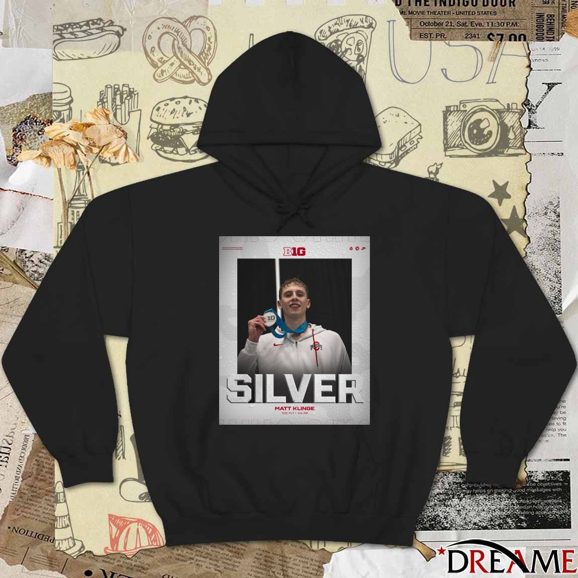Matt Klinge Silver Medal Ohio State Swimming And Diving 100 Fly Poster t-shirt