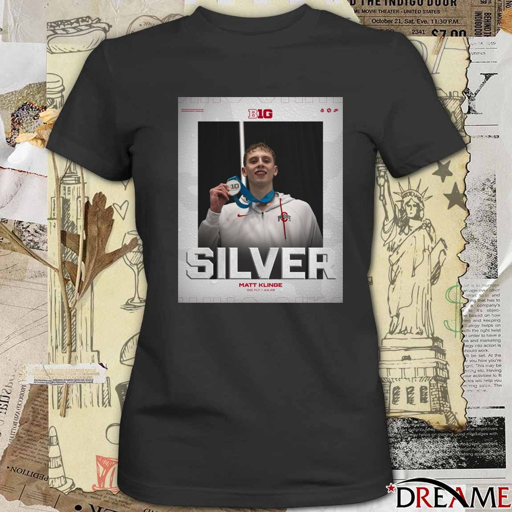 Matt Klinge Silver Medal Ohio State Swimming And Diving 100 Fly Poster t-shirt
