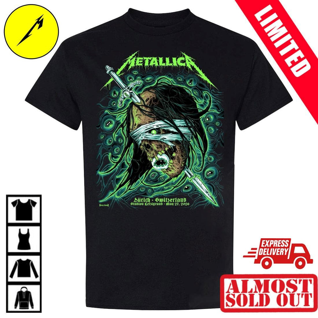 May 27 2026 Metallica Zurich Switzerland Shirt By Mark Richards