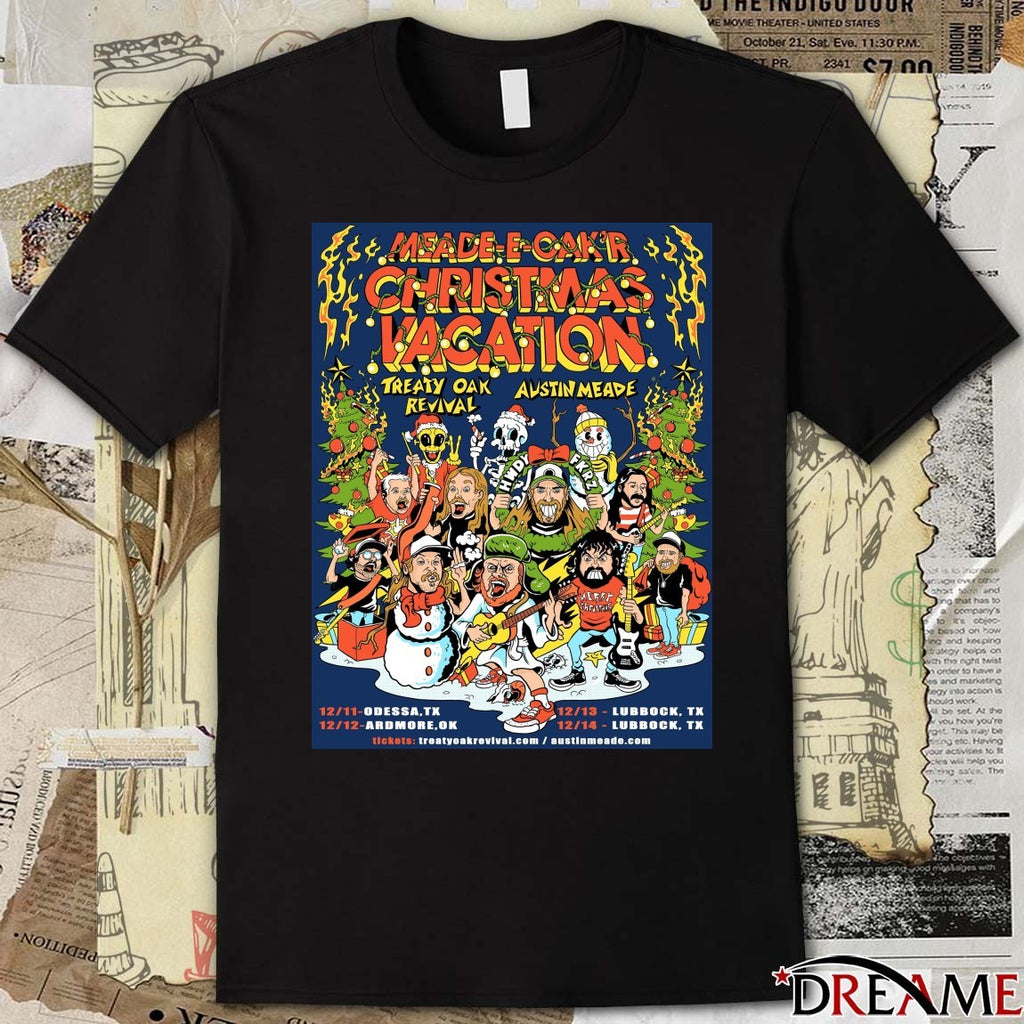 Meade-E-Cakr Christmas Vacation Treaty Oak Revival and Austin Meade December 11-14 2025 Poster t-shirt