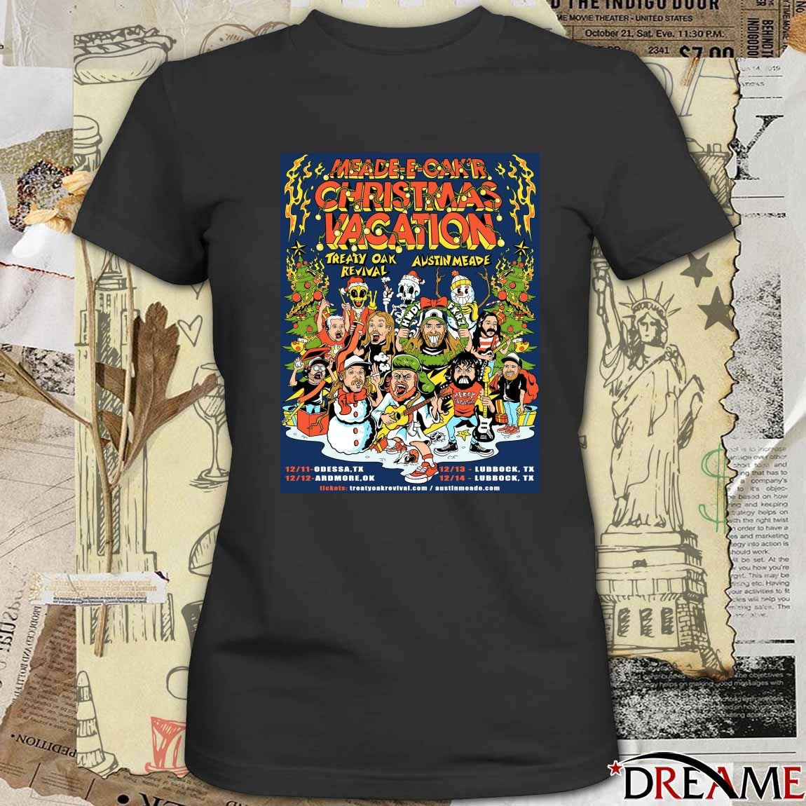 Meade-E-Cakr Christmas Vacation Treaty Oak Revival and Austin Meade December 11-14 2025 Poster t-shirt
