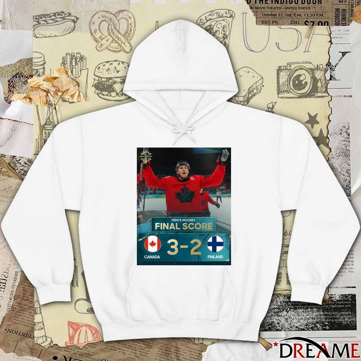 Men’s Hockey Final Score 3-2 Canada Finland Winter Olympics 2026 t-shirt