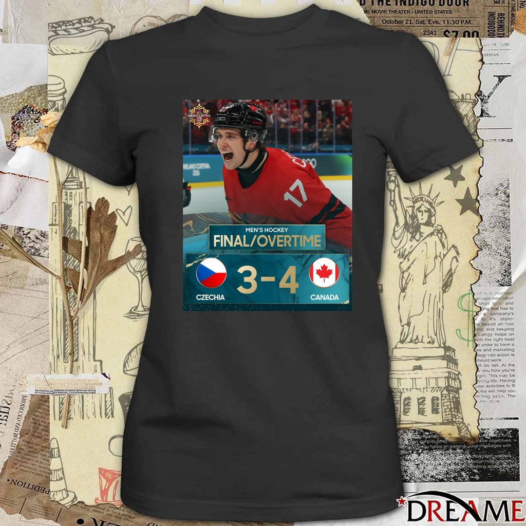 Men’s Hockey Quarter-final Canada 4-3 Czechia 2026 Winter Olympics t-shirt