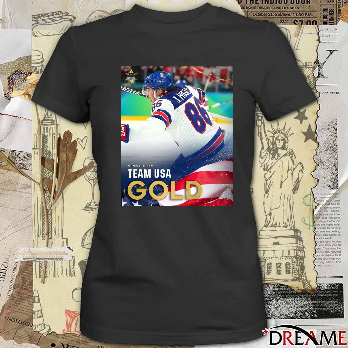 Men’s Hockey Team USA Gold Medal Olympic Champions Winter Olympics Poster t-shirt