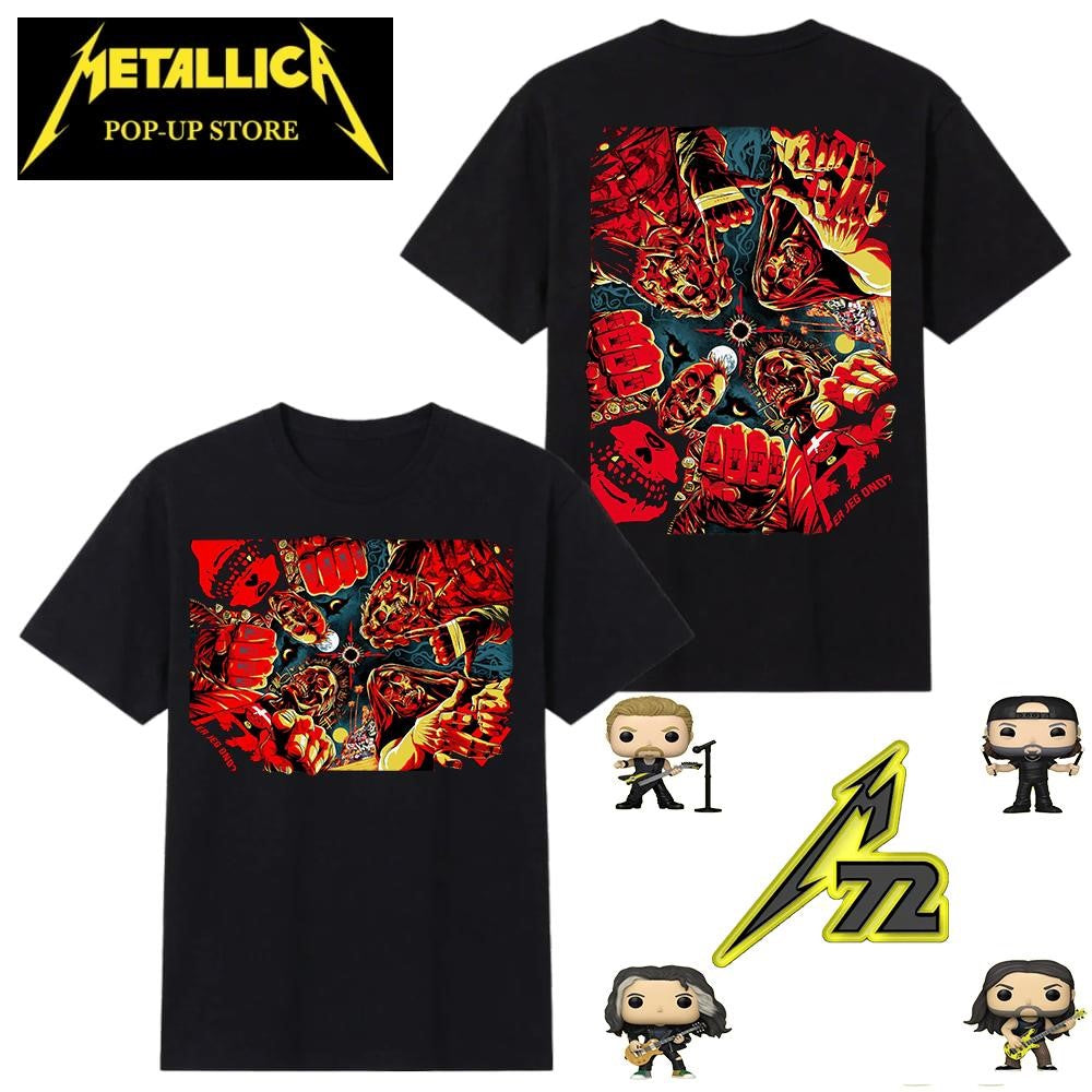 Metallica 2026 Skeleton Rotation Screen Printed Home Decor 2 Sides Shirt