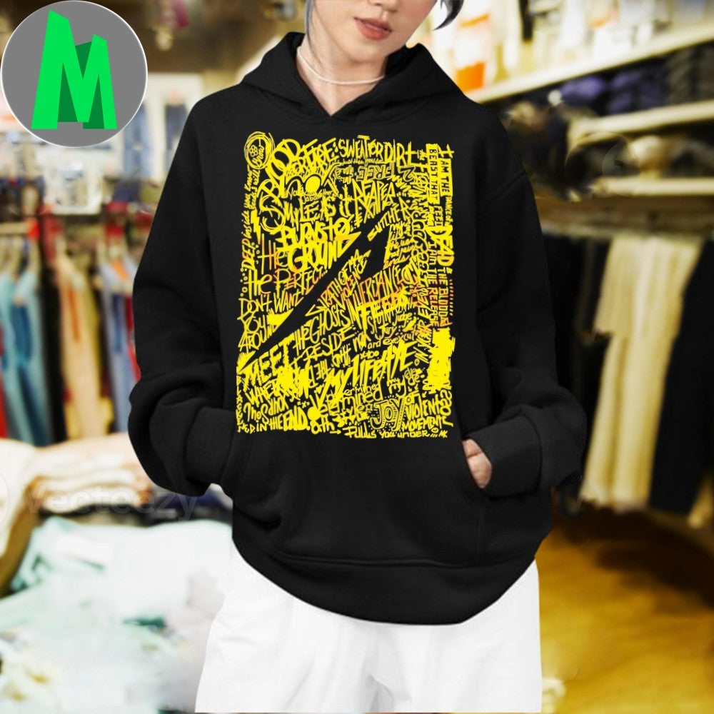 Metallica 72 Seasons Yellow Lyric Typography Shirt