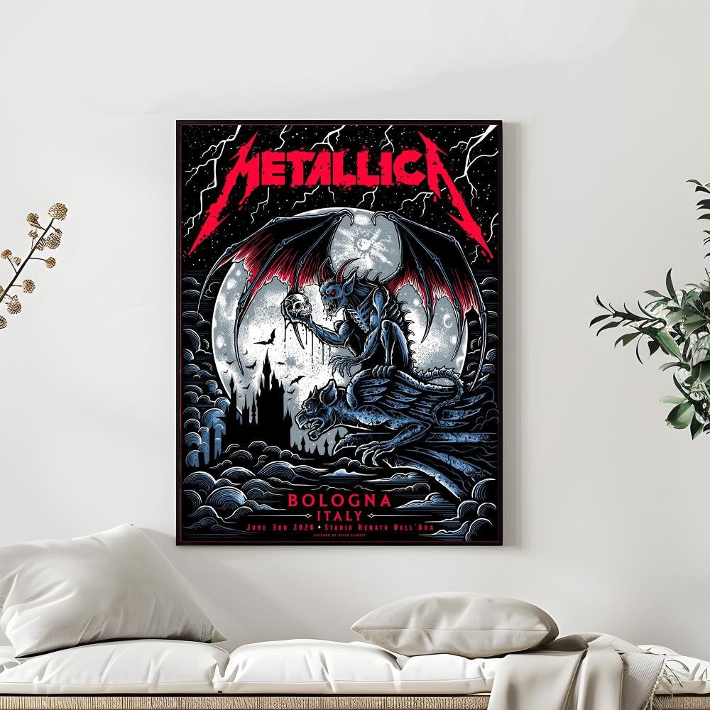 Metallica Bologna 2026 Pop-Up Shop Exclusive Event Poster