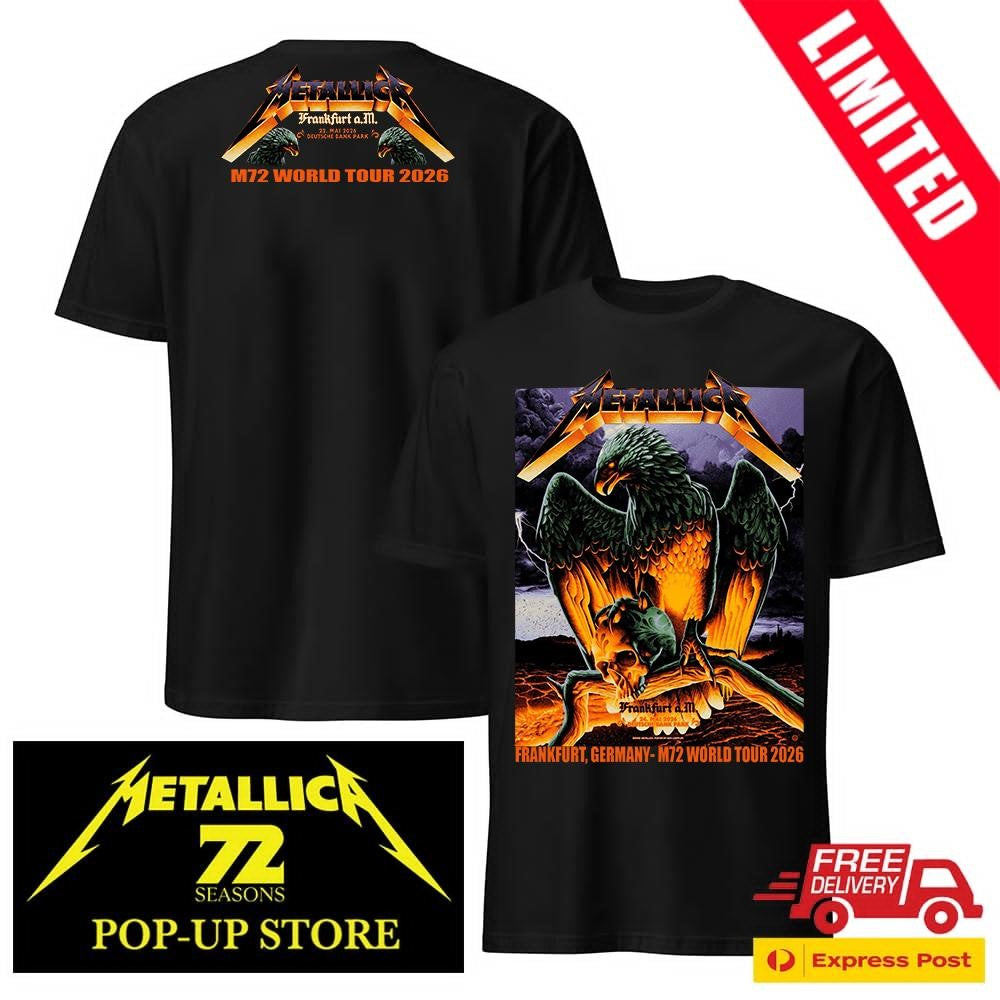Metallica Deutsche Bank Park 2026 Frankfurt Night 2 Max Loeffler Art Shirt