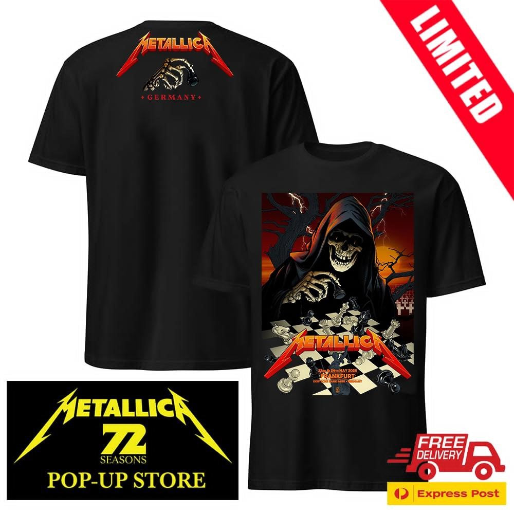 Metallica Frankfurt 2026 Shirt – Two Sides Pop-Up Shop Merchandise by Vance Kelly – Official
