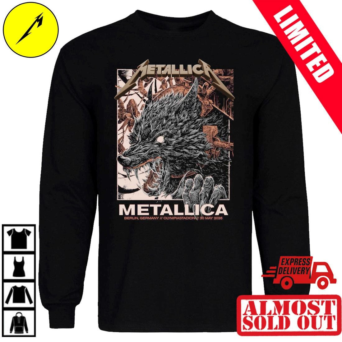 Metallica Germany Tour May 30 2026 Official Pop-Up Shop Collin Estrada Shirt