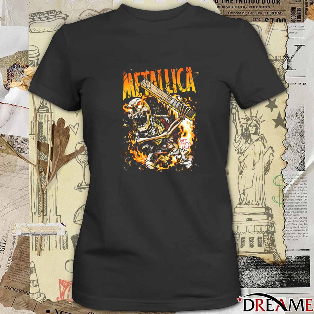 Metallica I Can’t Hear Ya Talk To 2×4 2025 Skeleton t-shirt