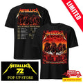 Metallica M72 Bucharest Romania 2026 Two Sided T-Shirt – Arena Nationala May 13 Venue Pop-Up Shop Tee