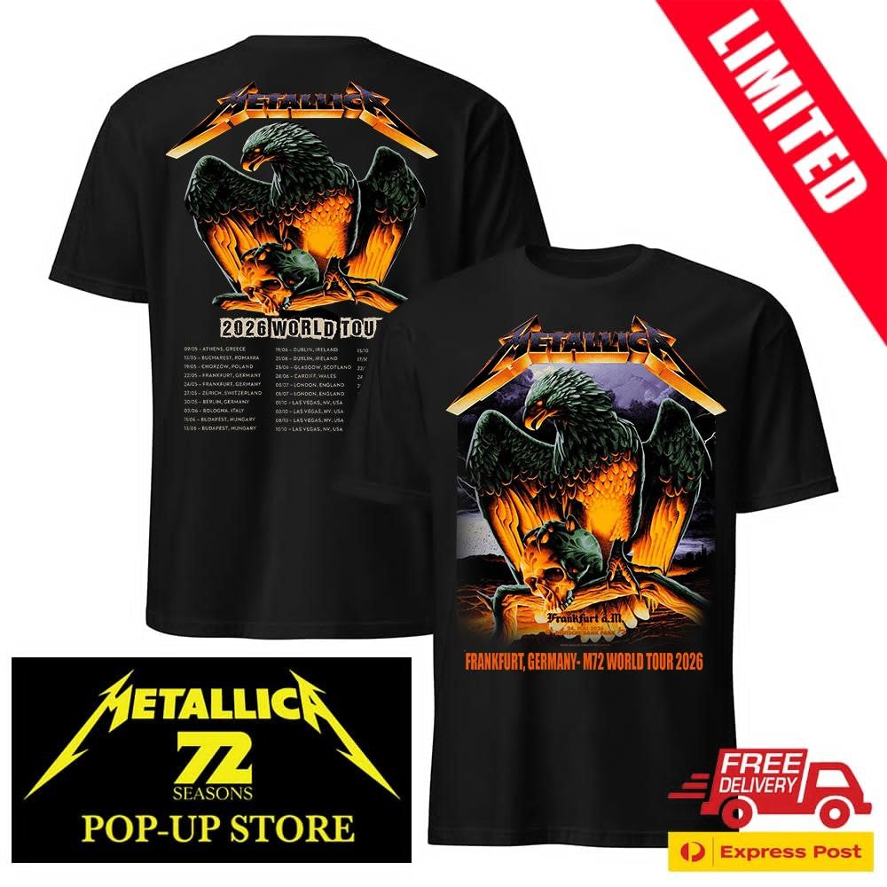 Metallica M72 Frankfurt Germany 2026 Night 2 Shirt Created By Max Loeffler
