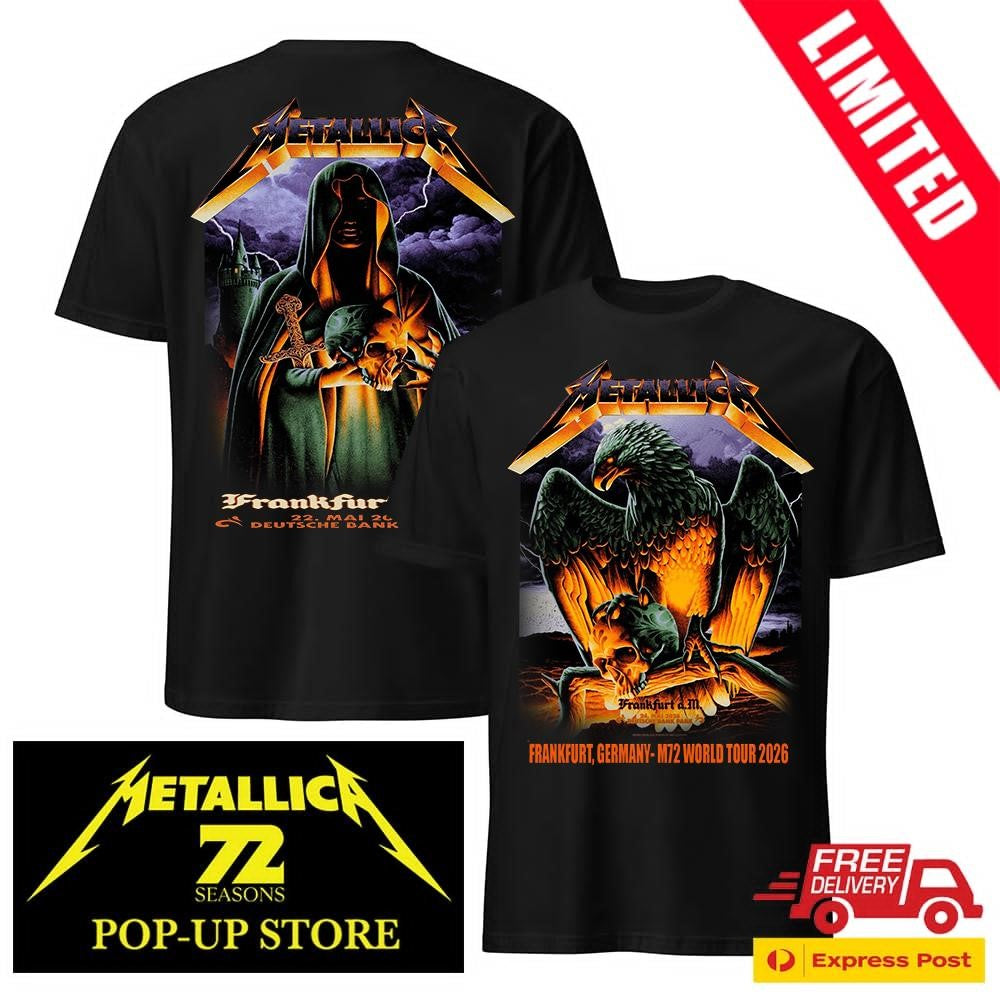 Metallica M72 Frankfurt Germany May 24 2026 Deutsche Bank Park Poster By Max Löffler 2 Sided Print Shirt