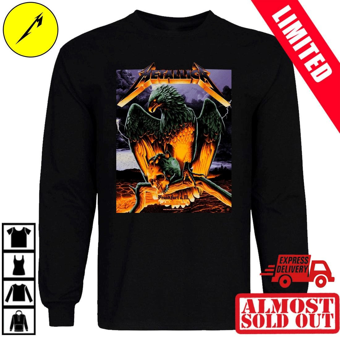 Metallica M72 Tour 24 Mai 2026 Frankfurt Night 2 Eagle Skull Shirt Max Loeffler