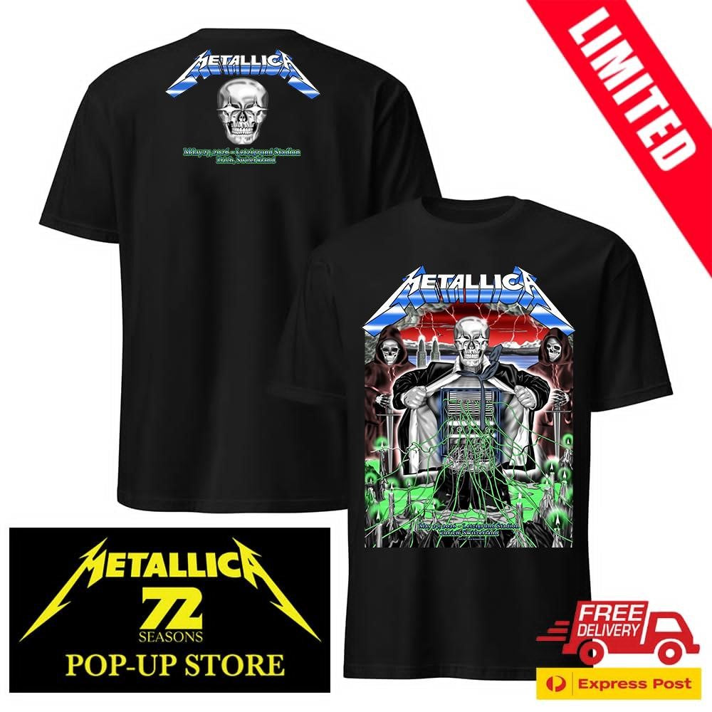 Metallica May 27 2026 Letzigrund Stadion Zürich Pop-Up Shop Luca Schenardi Shirt