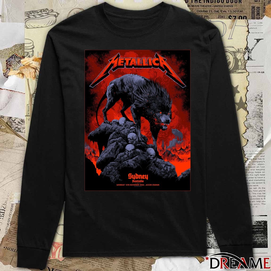 Metallica Sydney Australia Saturday November 15, 2025 Accor Stadium Poster t-shirt