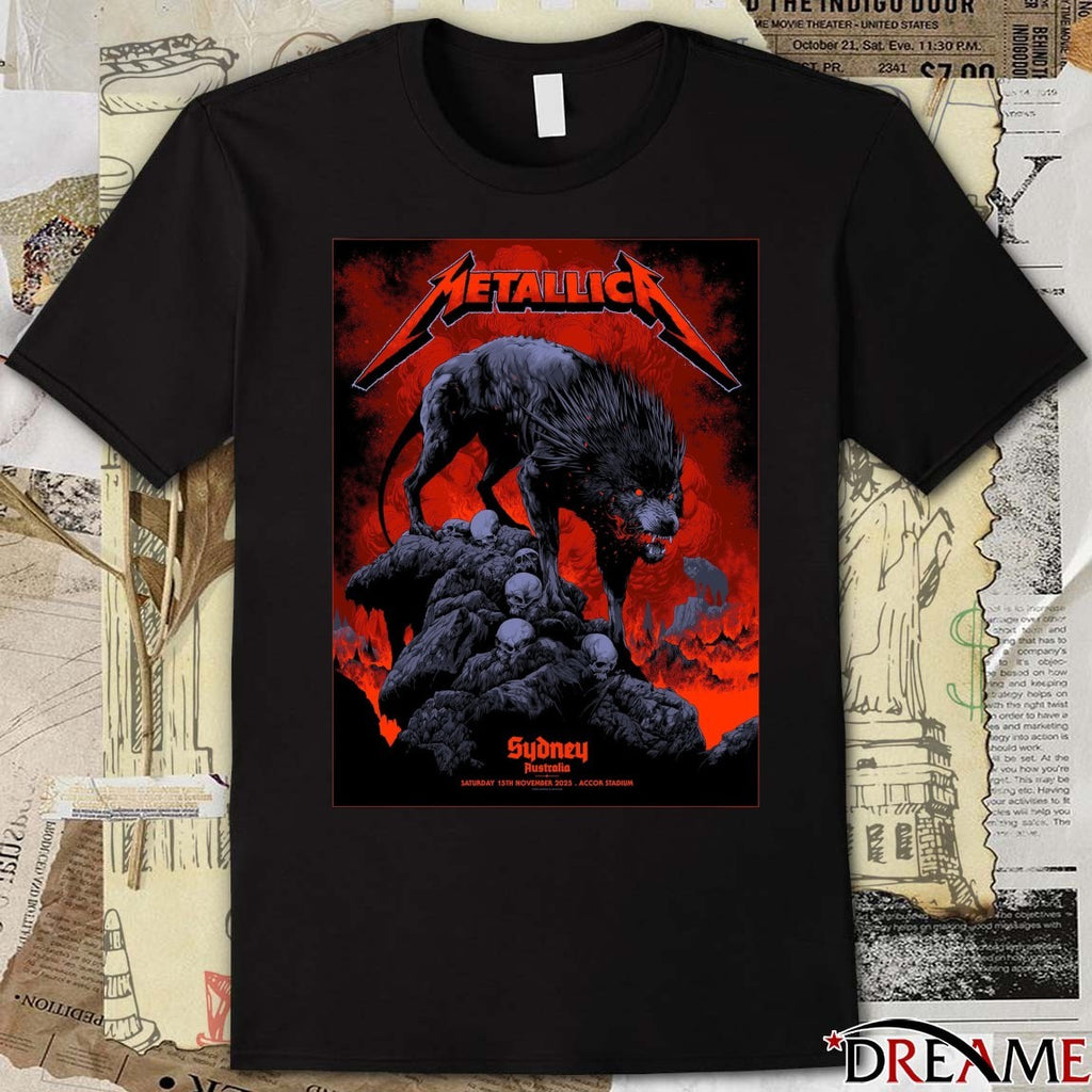 Metallica Sydney Australia Saturday November 15, 2025 Accor Stadium Poster t-shirt