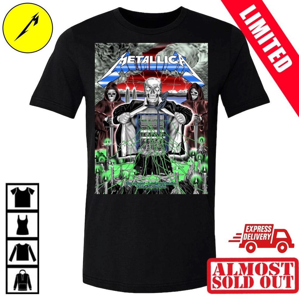 Metallica Tour 2026 Pop-Up Shop Shirt Zürich Switzerland May 27 Luca Schenardi