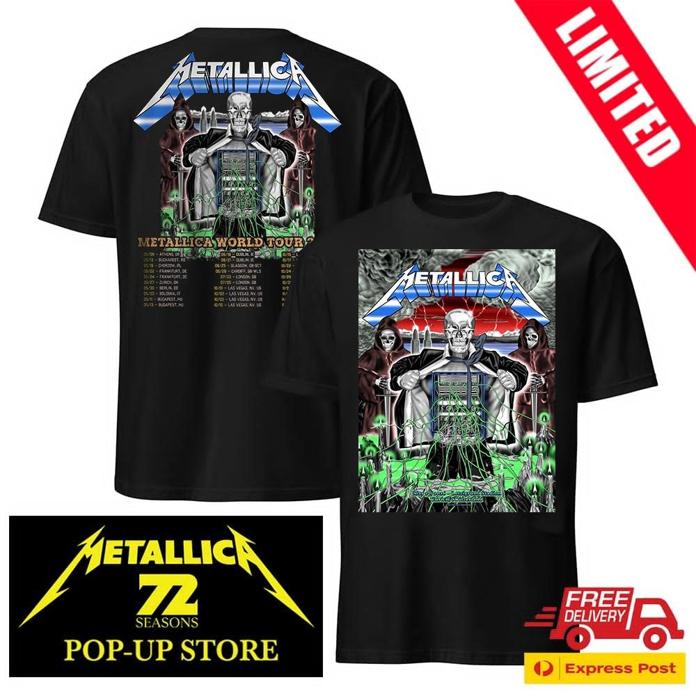 Metallica Zurich Pop Up Store Official Two Sided Shirt 2026