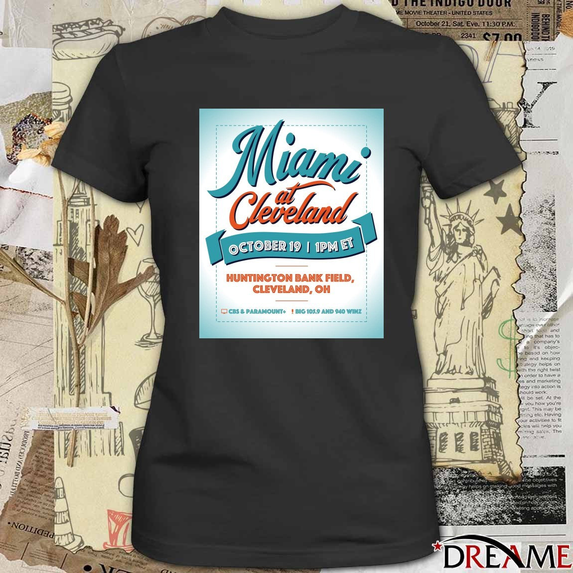 Miami At Cleveland October 19 2025 Huntington Bank Field Cleveland OH Poster t-shirt