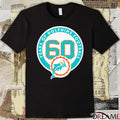 Miami Dolphins 60 Year Anniversary Years Of Dolphins Football Logo t-shirt