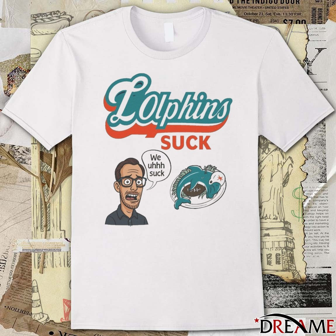 Miami Dolphins Lolphins We Uhhh Suck t-shirt