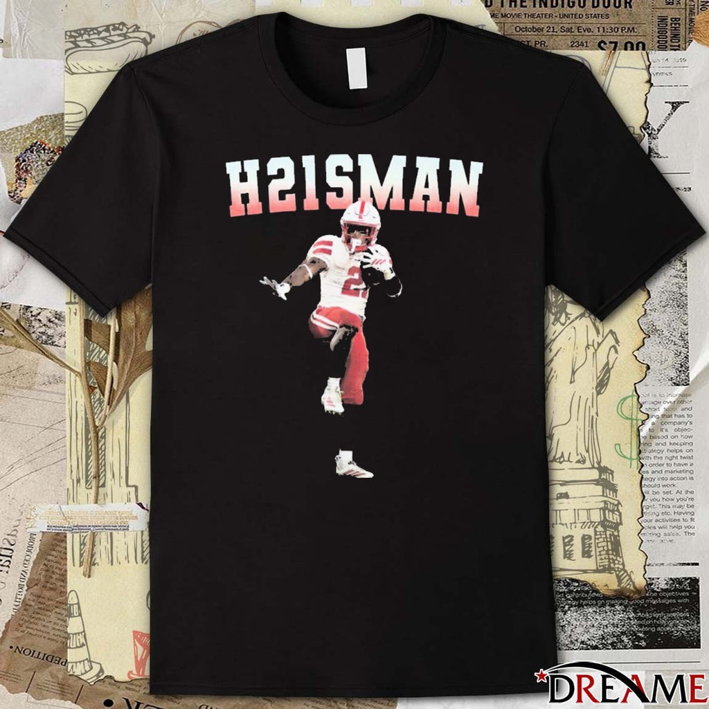 Micah Hudson Wearing Emmett Johnson H21SMAN Nebraska Cornhuskers t-shirt