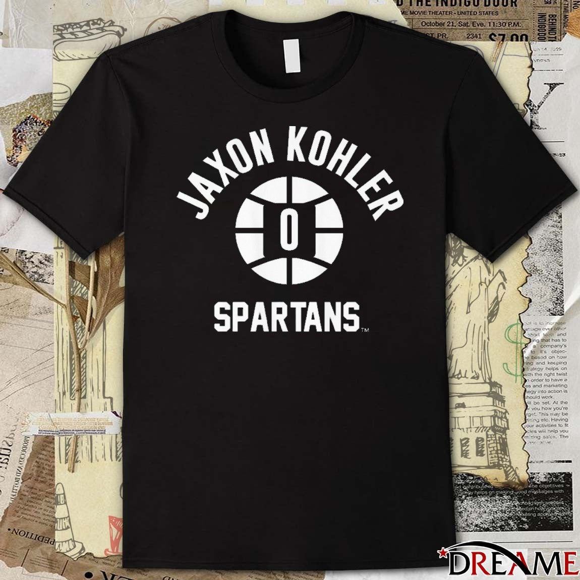 Michigan State Spartans Basketball Jaxon Kohler Name Number Ball t-shirt
