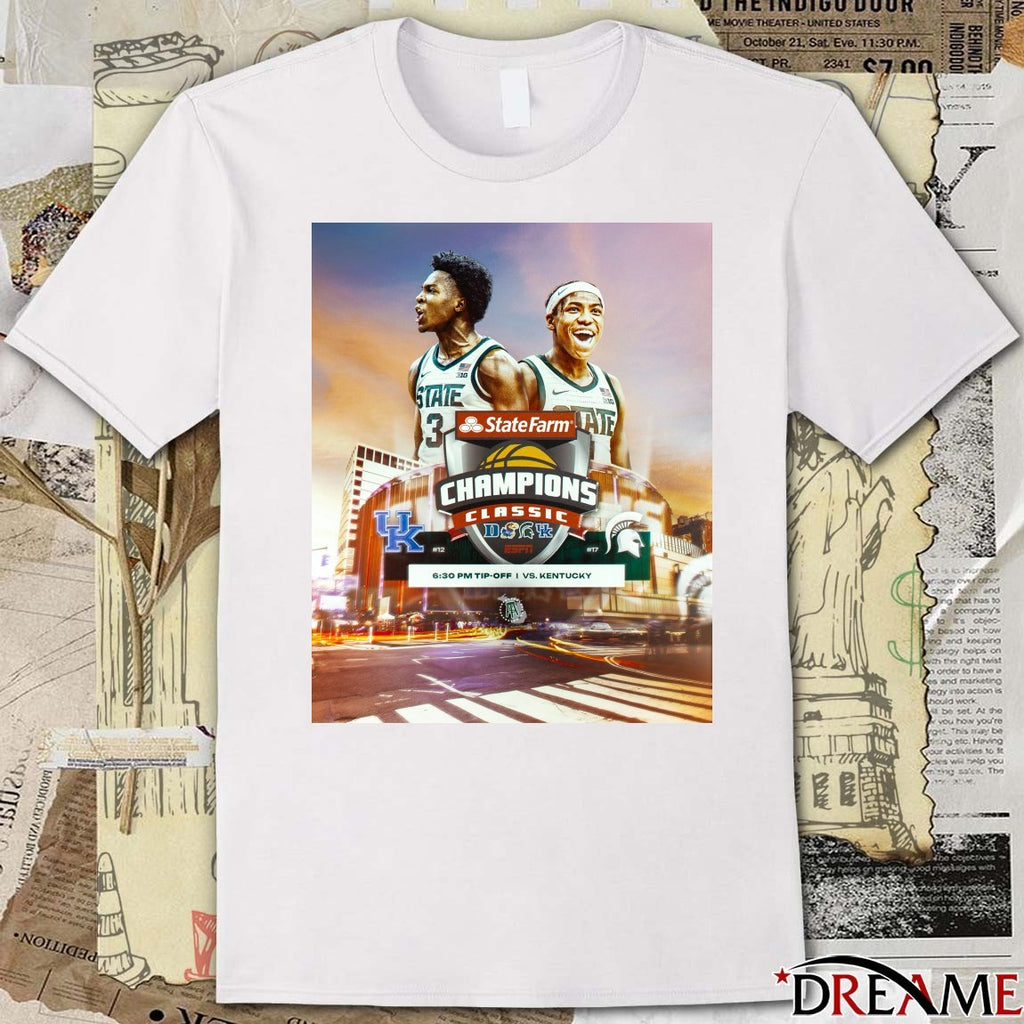 Michigan State Spartans Vs Kentucky Wildcats State Farm Champions Classic November 18, 2025 Poster t-shirt
