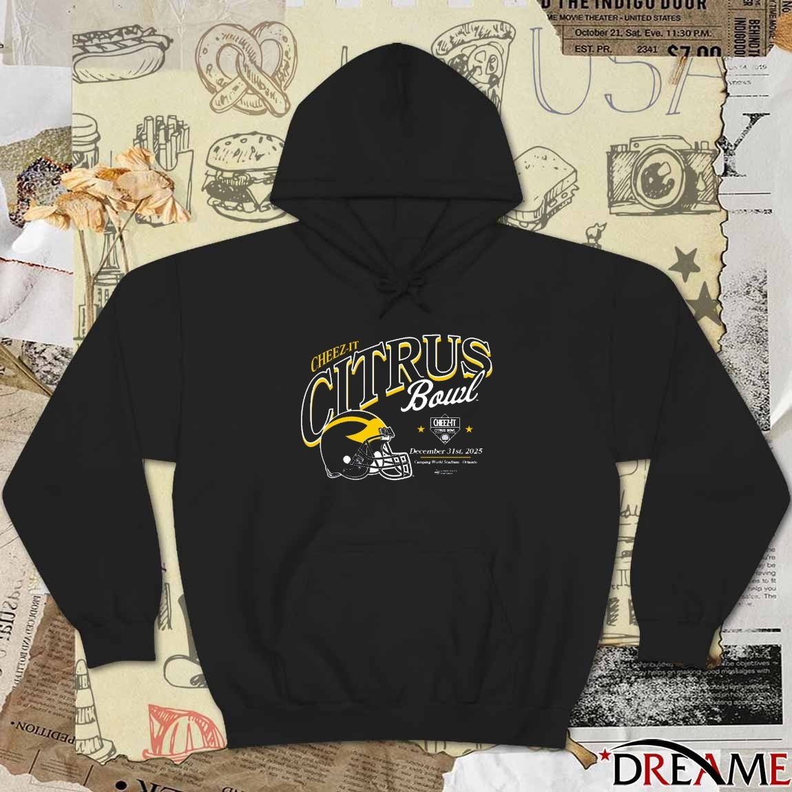Michigan Wolverines 2025 Cheez-It Citrus Bowl Camping World Stadium Orlando December 31 Helmet t-shirt