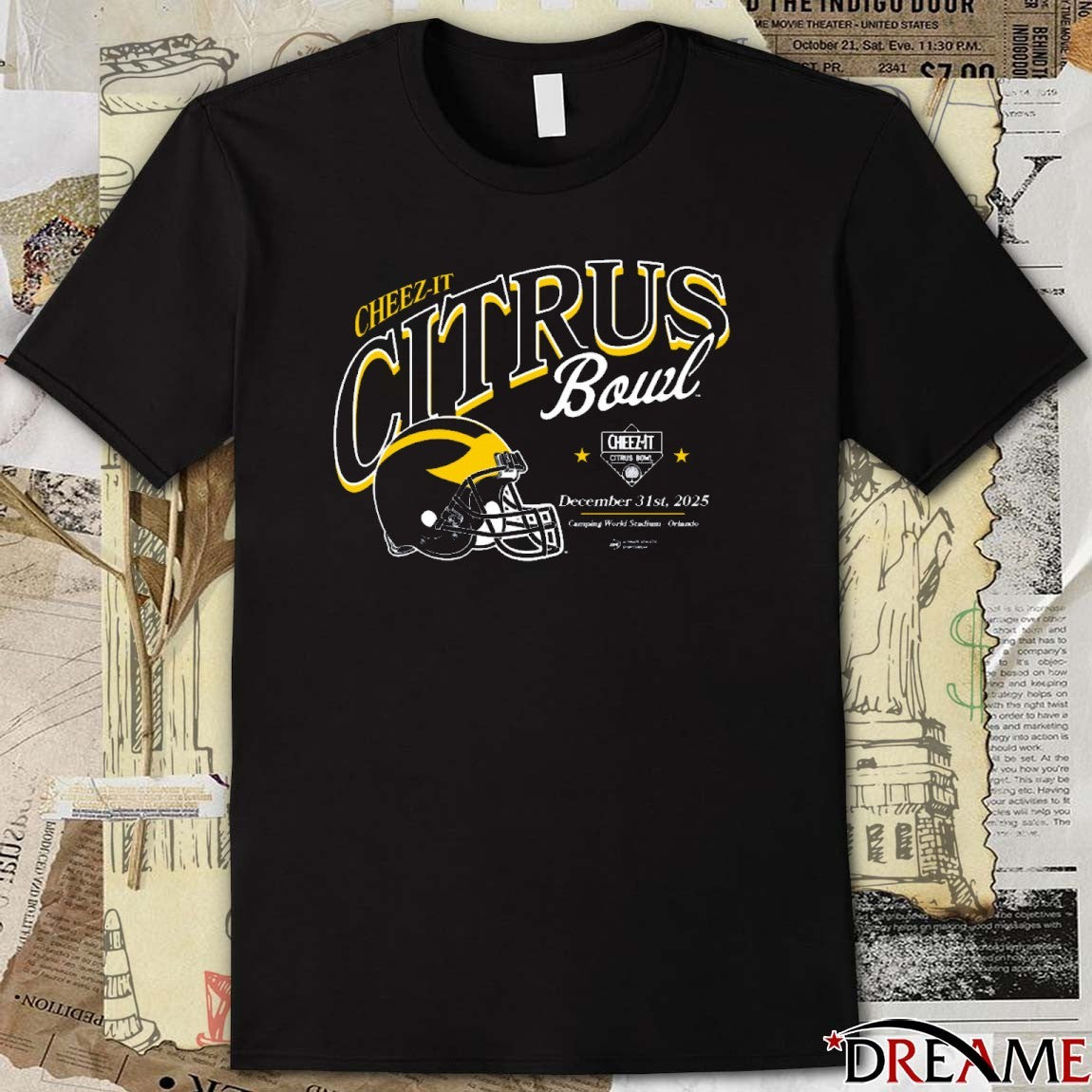 Michigan Wolverines 2025 Cheez-It Citrus Bowl Camping World Stadium Orlando December 31 Helmet t-shirt