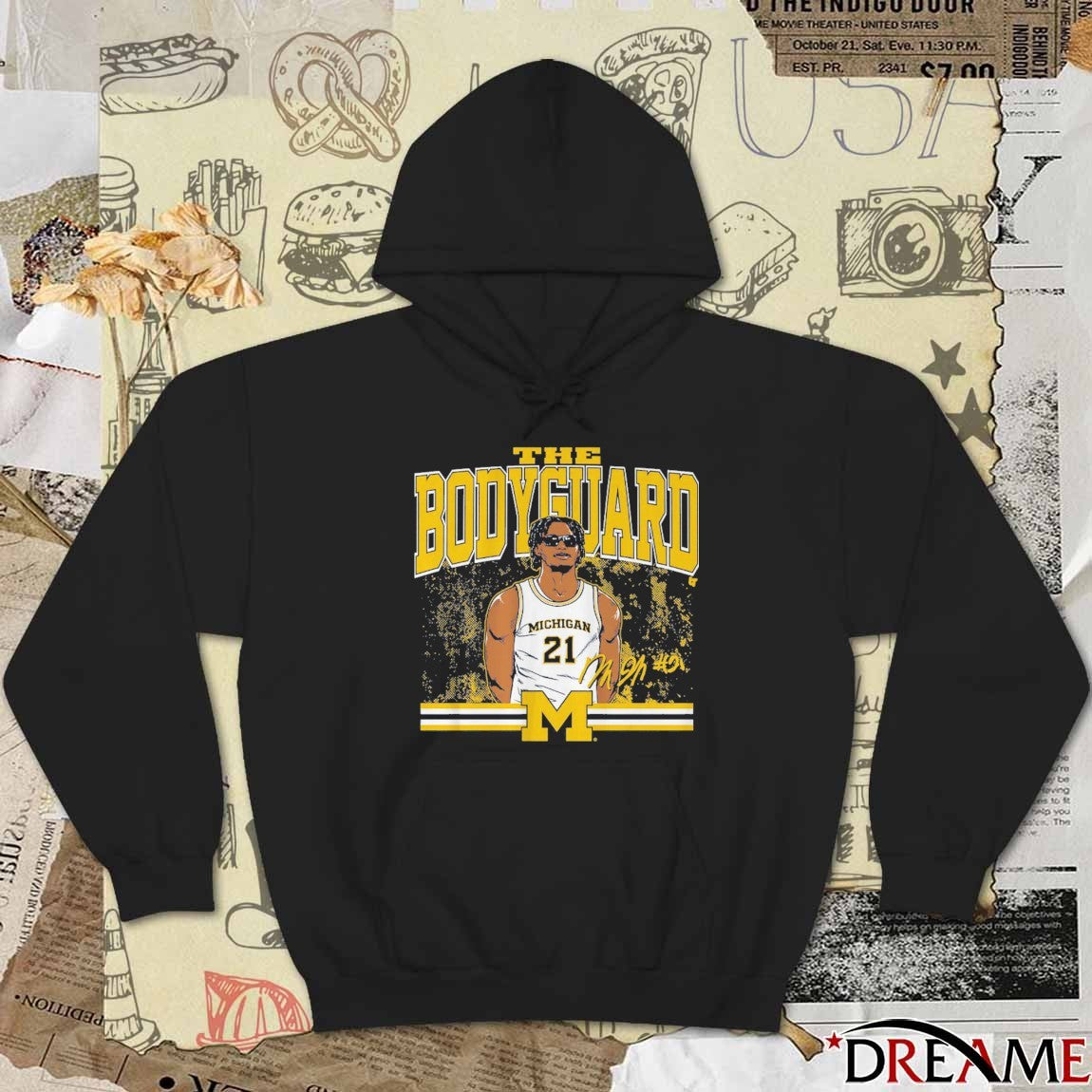 Michigan Wolverines Basketball Morez Johnson Jr. The Bodyguard Signature t-shirt