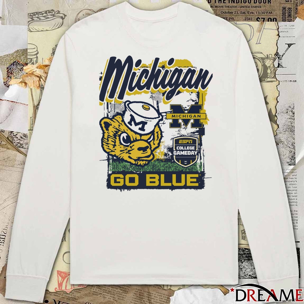 Michigan Wolverines ESPN College GameDay Go Blue Michigan Mascot t-shirt