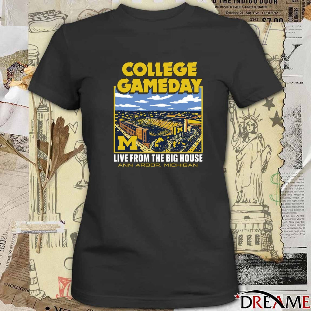 Michigan Wolverines ESPN College GameDay Live From The Big House Ann Arbor Michigan t-shirt