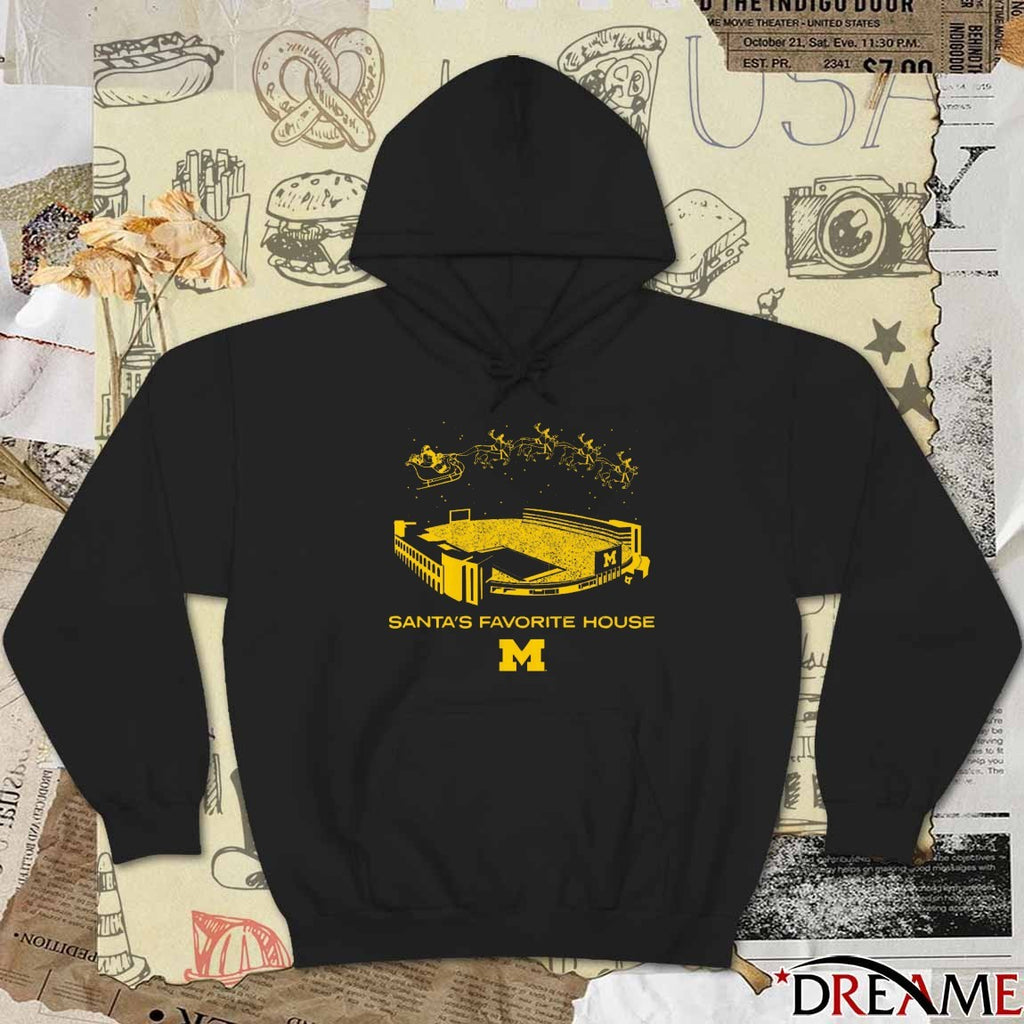 Michigan Wolverines Football Santa’s Favorite House t-shirt