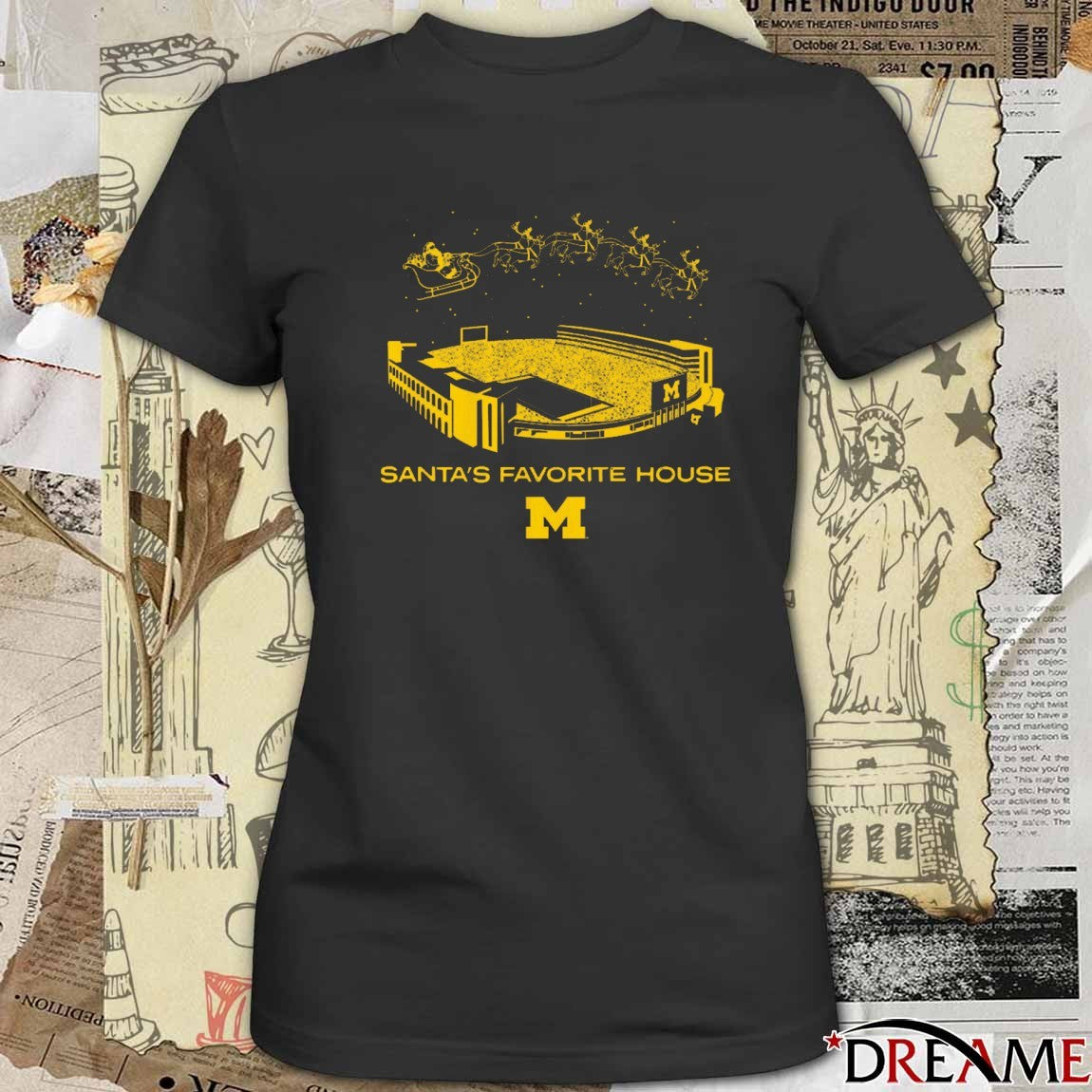 Michigan Wolverines Football Santa’s Favorite House t-shirt