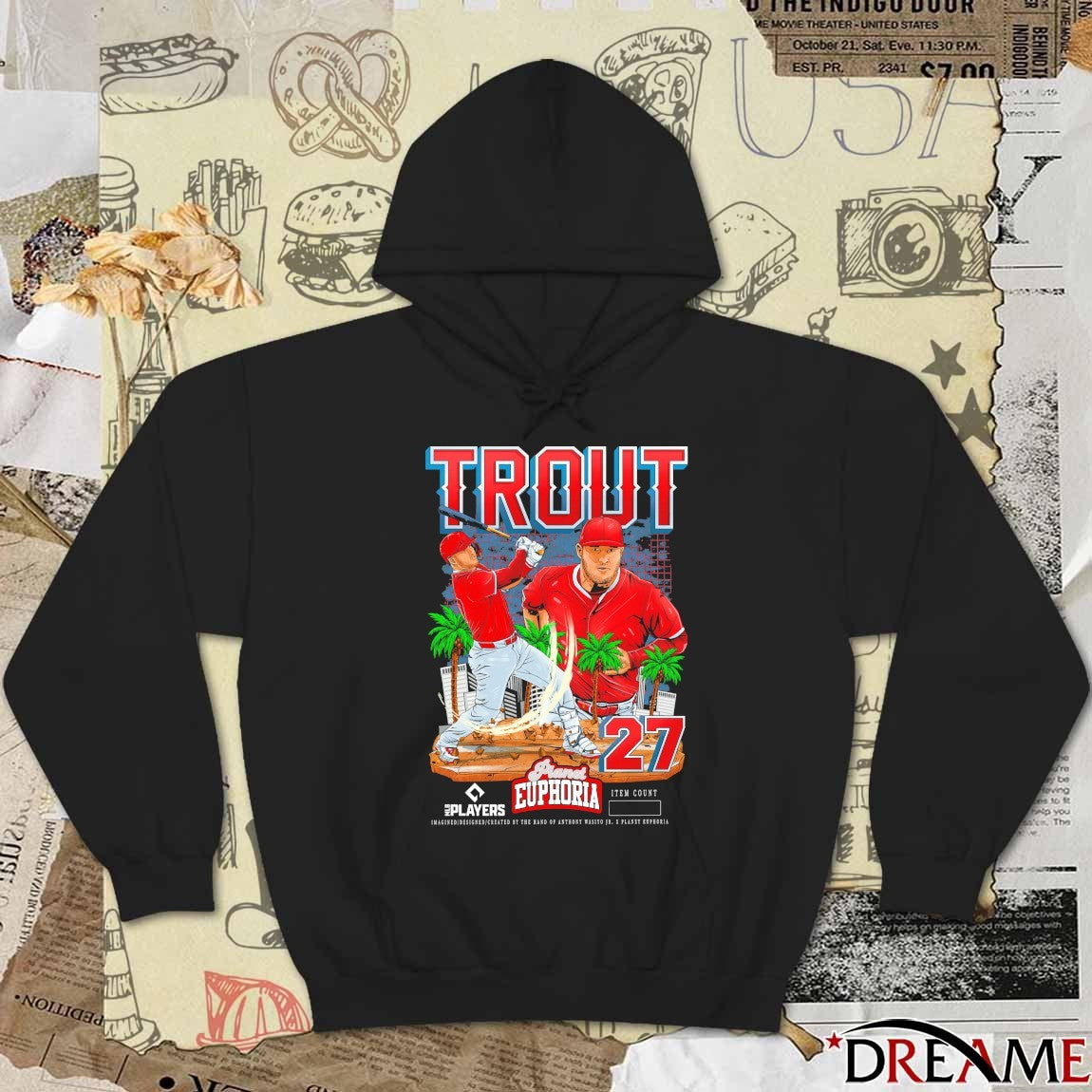 Mike Trout Los Angeles Angels MLB Players Planet Euphoria Artwork 2026 t-shirt