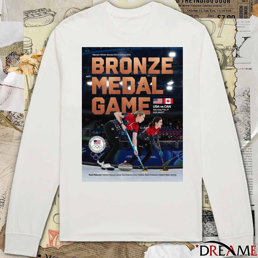 Milan Cortina Winter Olympics 2026 Bronze Medal Game USA vs CAN Feb 21 t-shirt