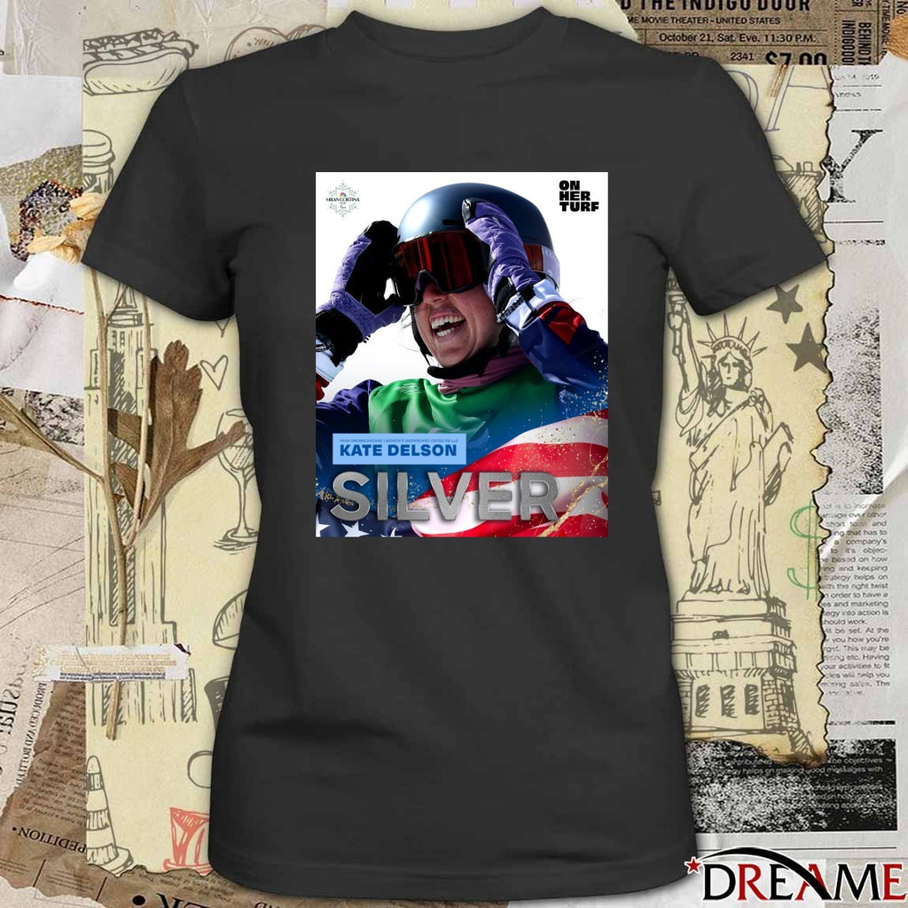 Milano Cortina 2026 Para Snowboarding Women’s Snowboard Cross Sb-ll2 Kate Delson Silver Medal t-shirt