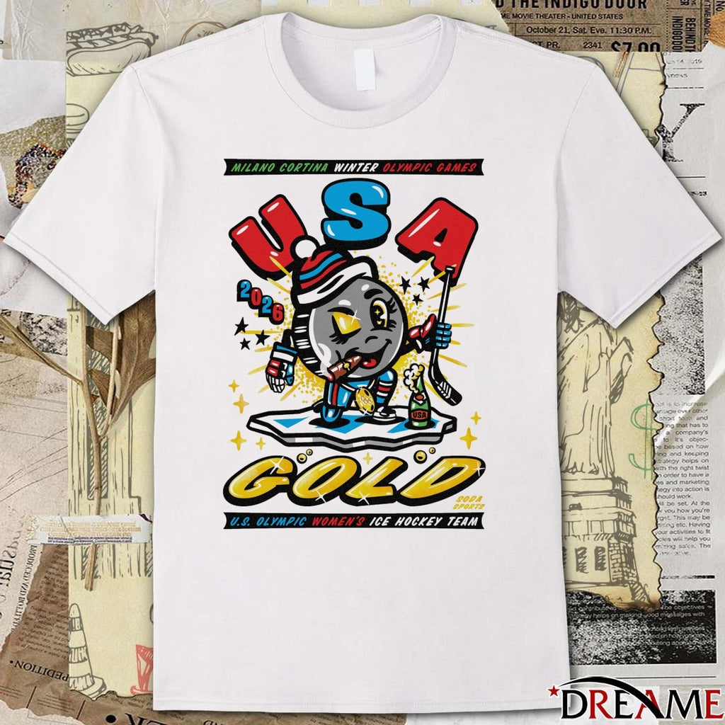 Milano Cortina Winter Olympic Games USA Gold 2026 US Olympic Women’s Ice Hockey Team t-shirt