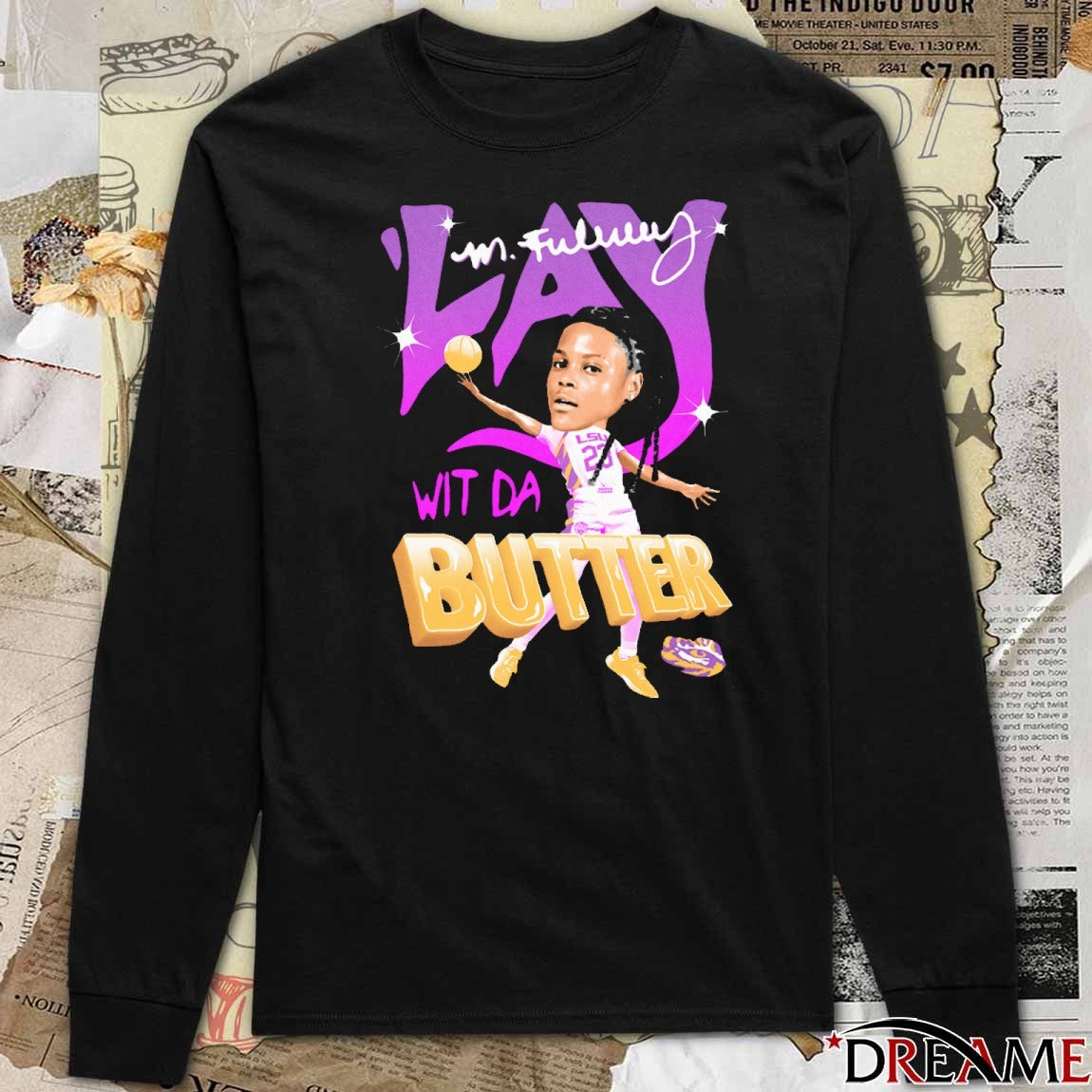 Milaysia Fulwiley Wit Da Butter LSU Tiger NCAA Cartoon t-shirt
