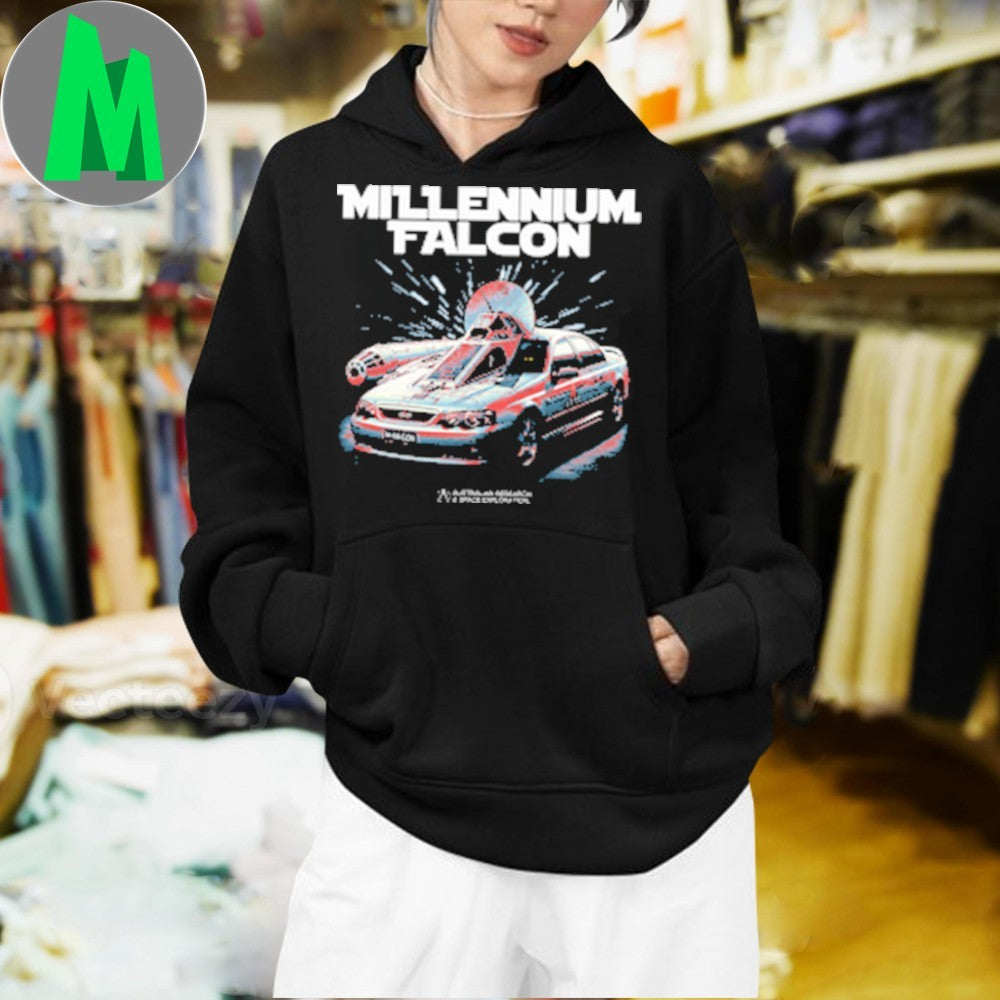 Millennium Falcon Car Mashup Ladies T-Shirt