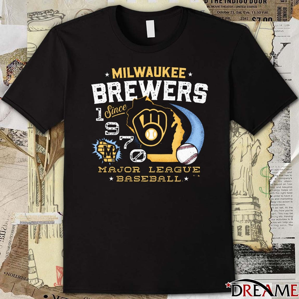 Milwaukee Brewers MLB Regional Major League Baseball Since 1970 t-shirt