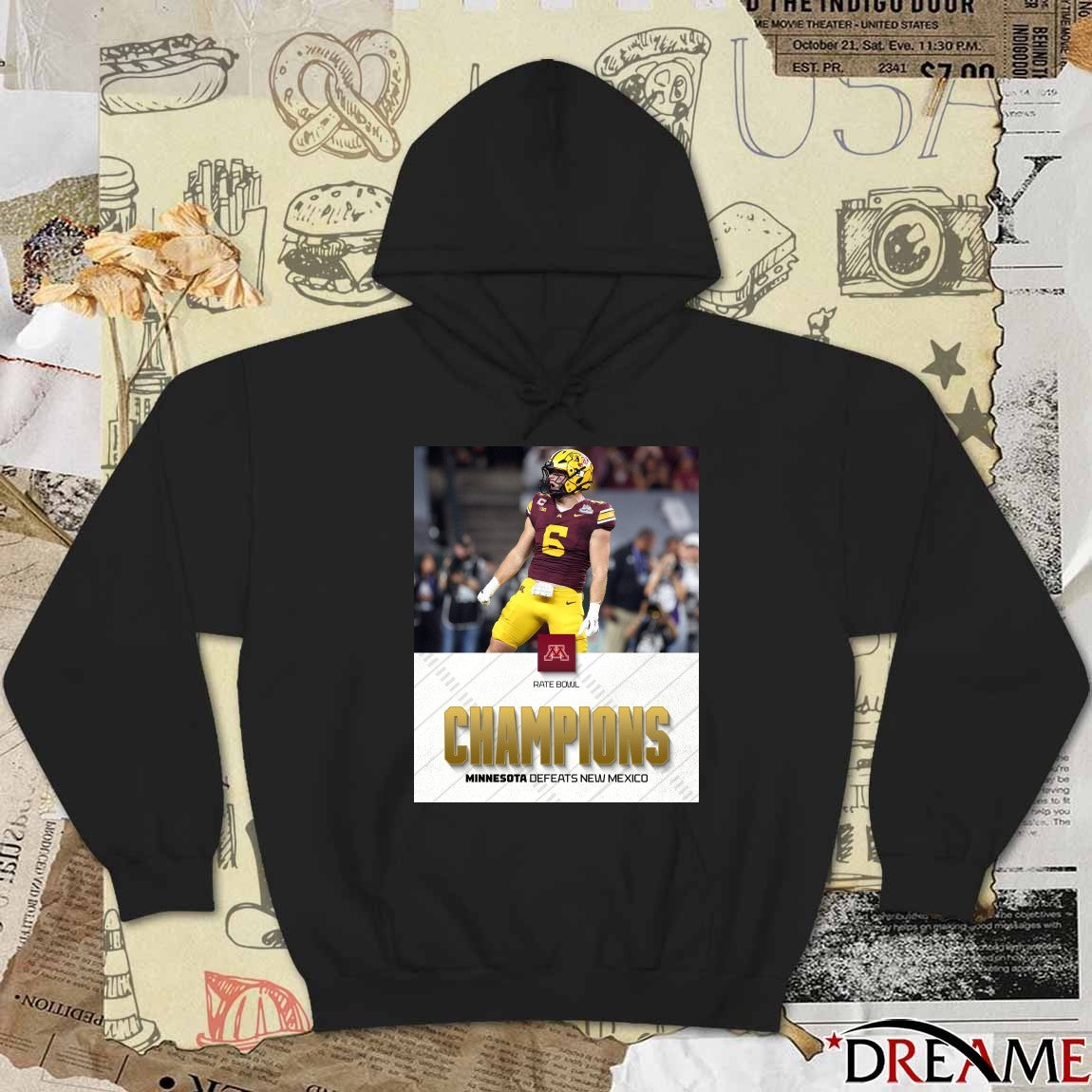 Minnesota Golden Gophers defeated New Mexico Lobos 2025 Rate Bowl Champions Poster t-shirt