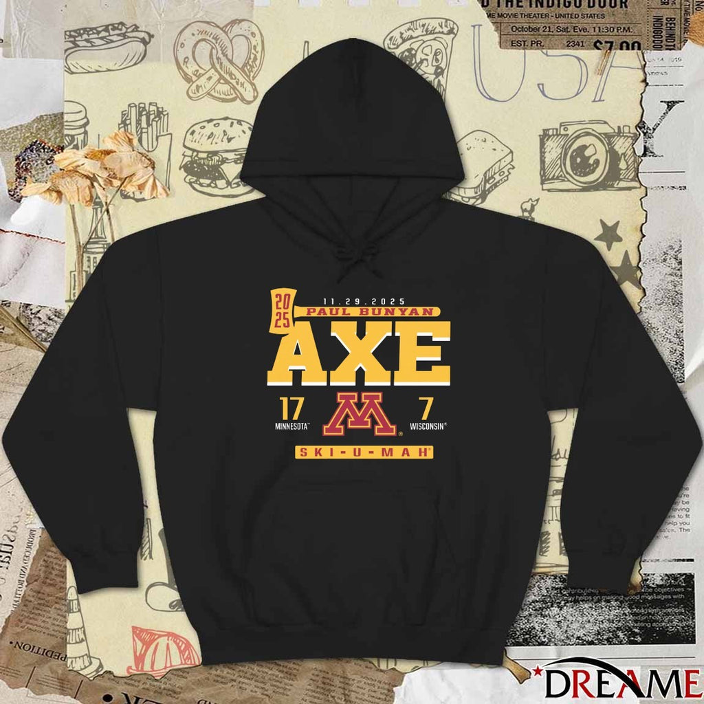 Minnesota Golden Gophers vs. Wisconsin Badgers 11.29.2025 Paul Bunyan’s Axe Score 17 – 7 t-shirt